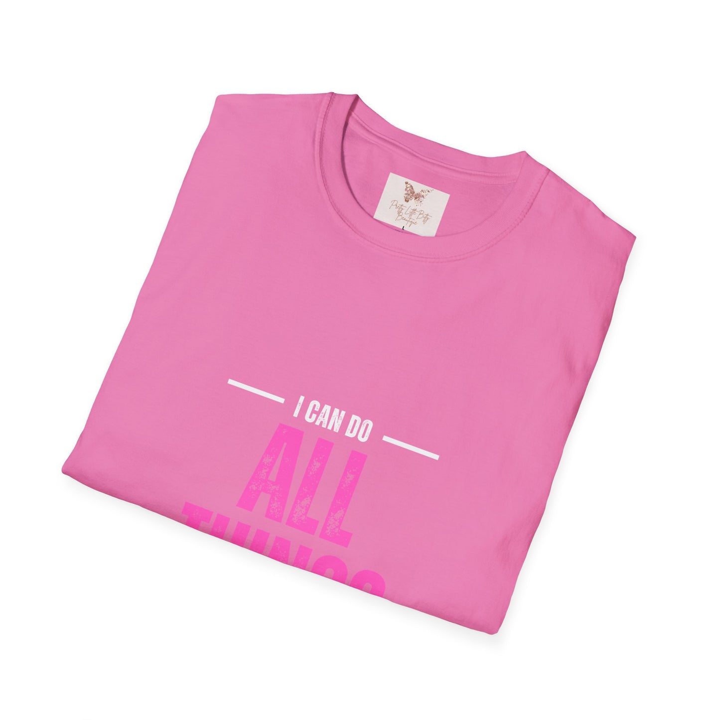 I Can Do All Things Except Reach the Top Shelf Unisex Softstyle T-Shirt