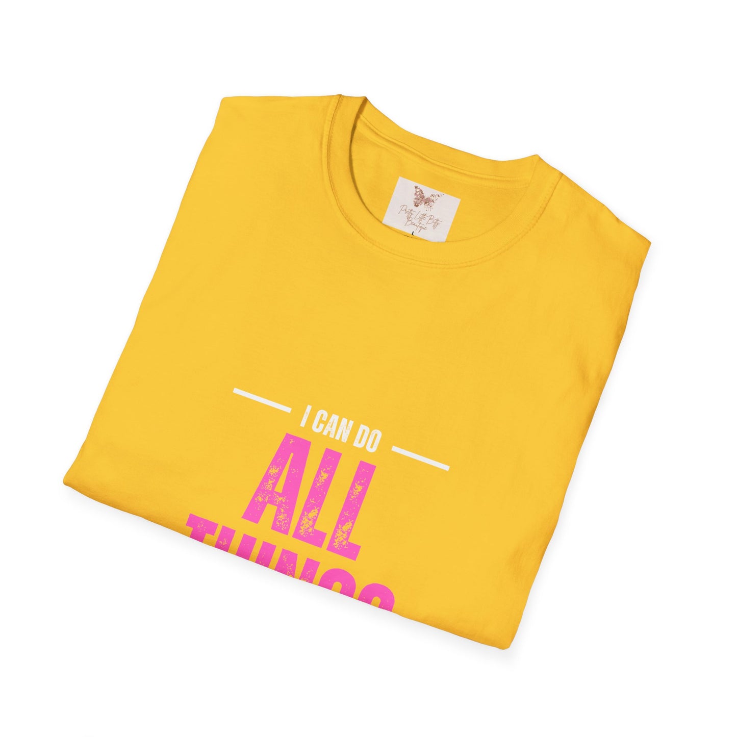 I Can Do All Things Except Reach the Top Shelf Unisex Softstyle T-Shirt