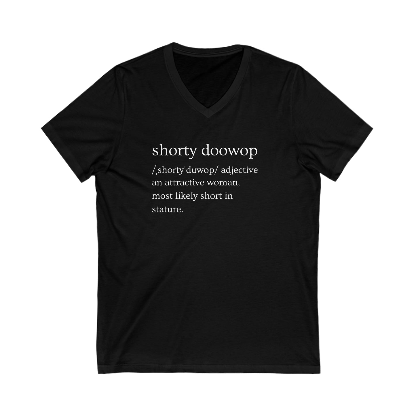 Shorty Doowop Unisex Jersey Short Sleeve V-Neck Tee