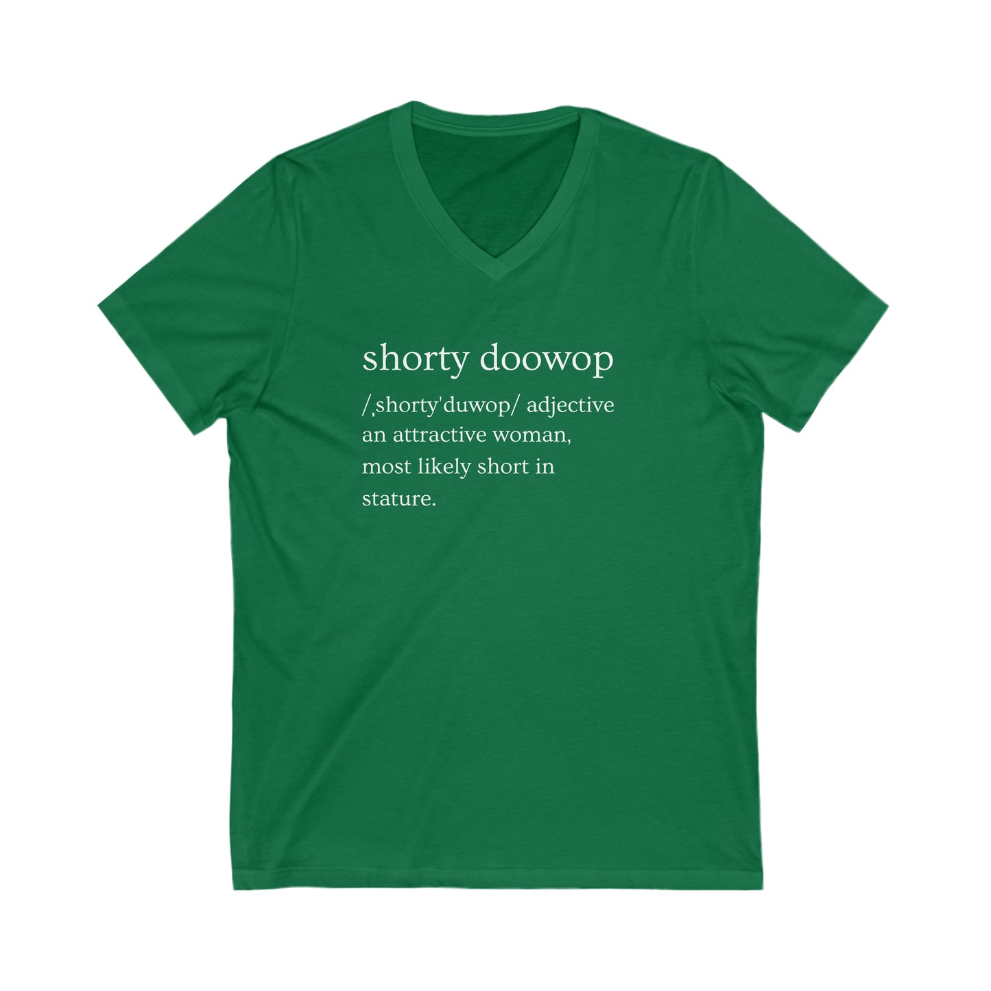 Shorty Doowop Unisex Jersey Short Sleeve V-Neck Tee