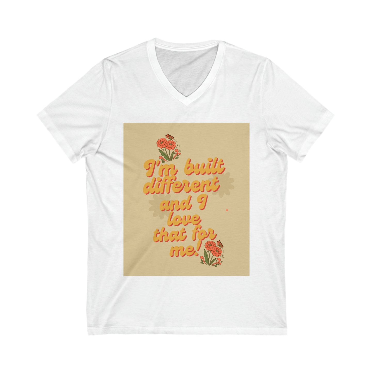 I'm Built Different Unisex Jersey Short Sleeve V-Neck Tee