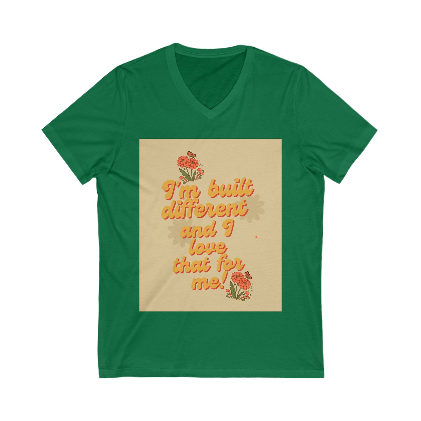 I'm Built Different Unisex Jersey Short Sleeve V-Neck Tee